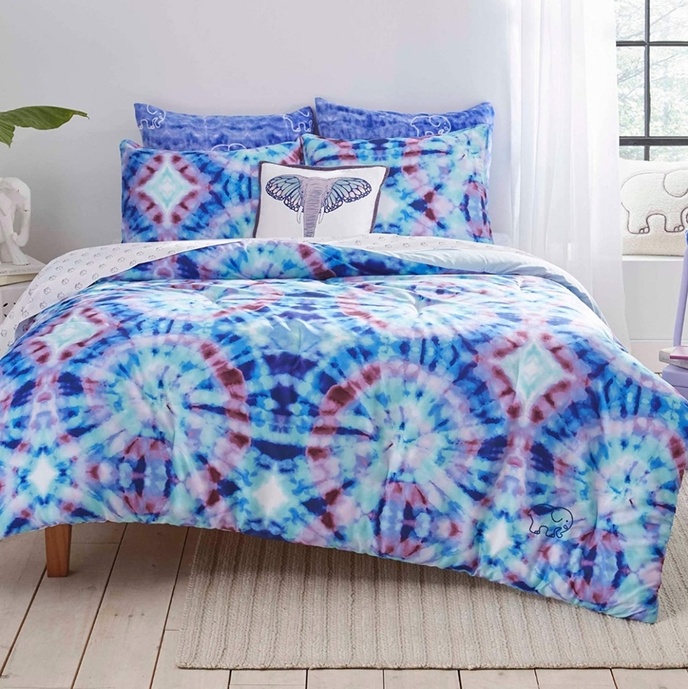 Ivory Ella Izzie Tie Dye Comforter cover Duvet cover + One Standard sham